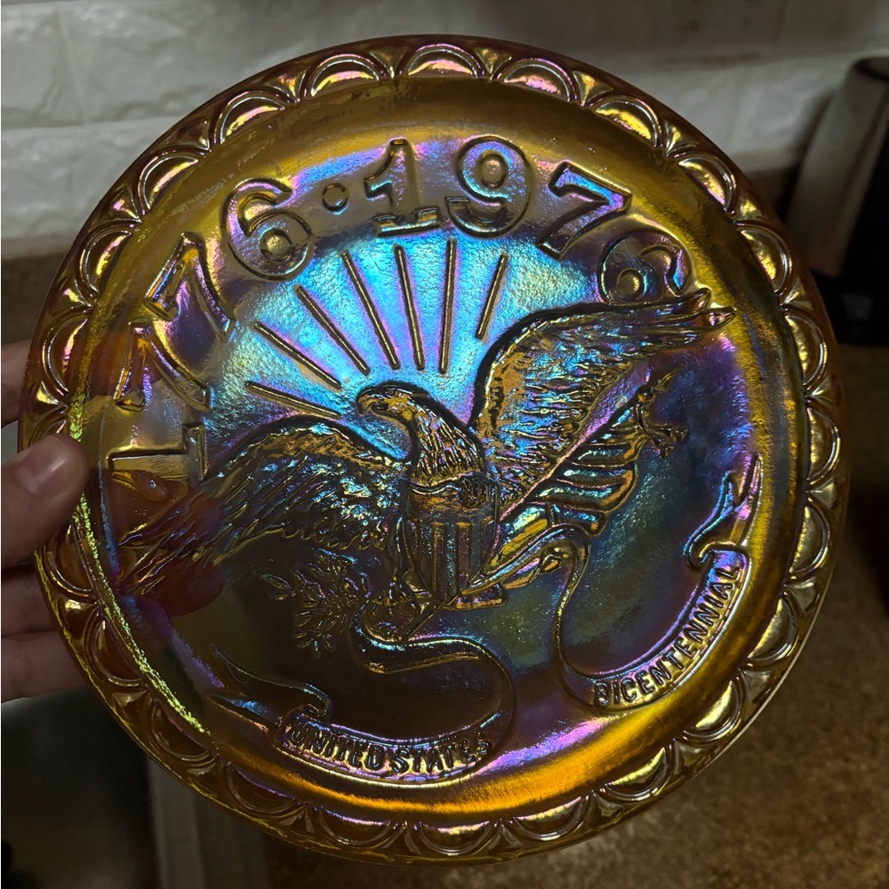 Indiana Carnival Glass Bicentennial Plate
